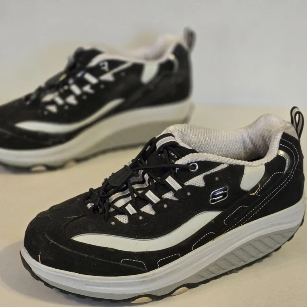 Vintage Skechers™ Shape-Ups Fitness Shoes Rocker Black White 11809 Women Sz 9.5